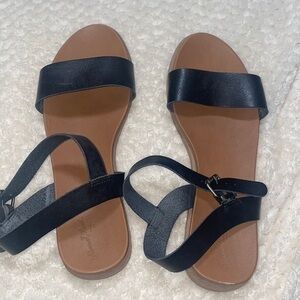 Women’s black strap sandals
